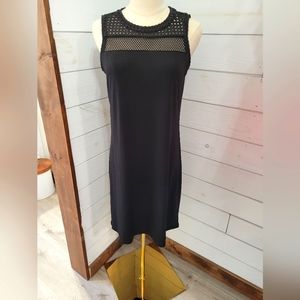 Michael Kors Black Mesh Basic Sleeveless Dress Size Small